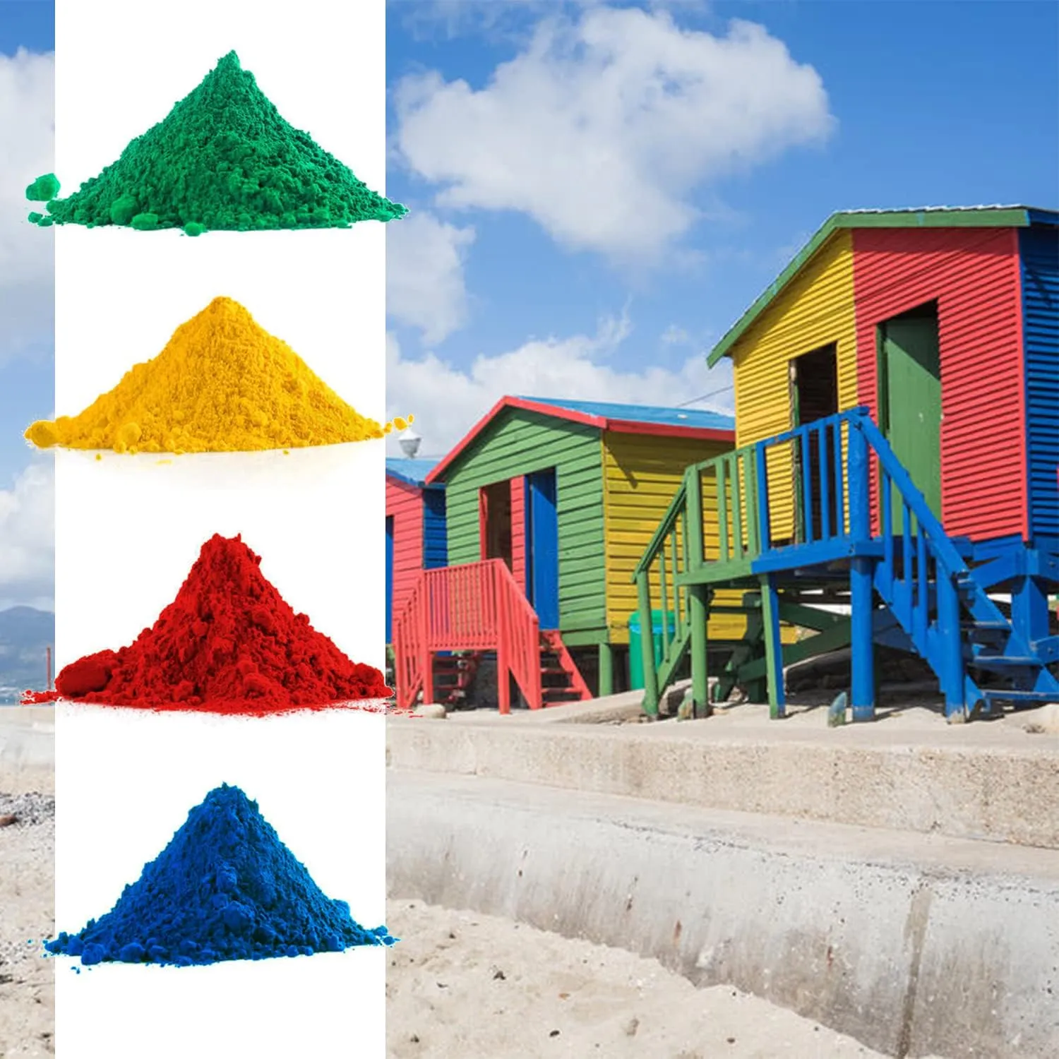 Green Iron Oxide,Green Iron Oxide Mineral Pigment,Pigments for Artistic and Decorative Painting, Concrete, Clay, Lime, Plaster, Masonry and Paint Products(100g/Bag)
