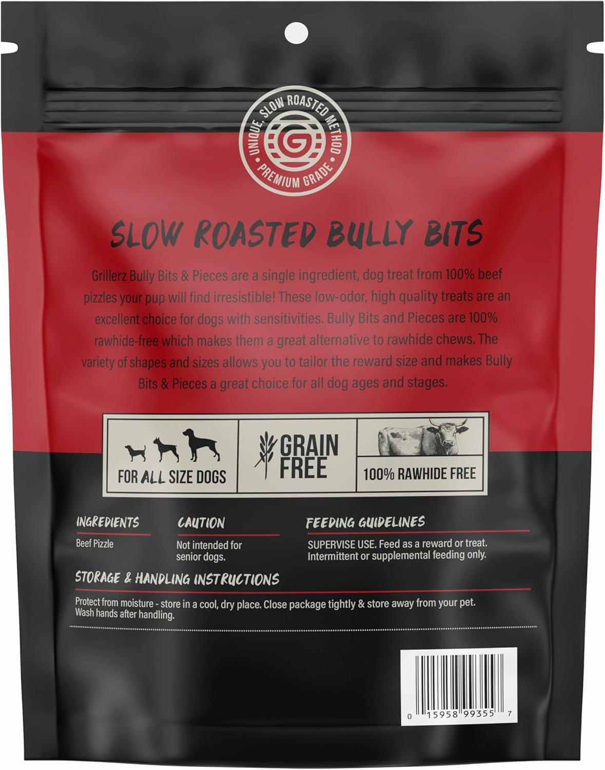 Grillerz Bully Bits, 1 lb Bag, 16 oz, All Natural Dog Treat for All Breeds, Dog Chew for Healthy Teeth
