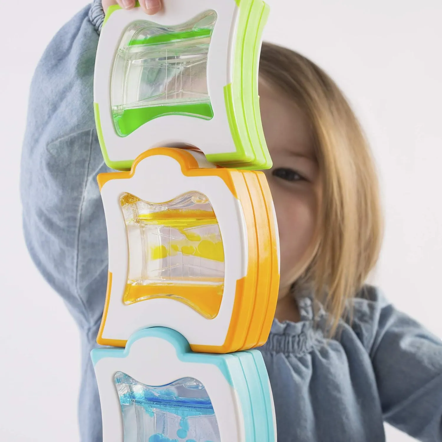 Guidecraft Grippies Waves - 20 Piece Set: STEM Magnetic Building Set for Toddlers, Kids Learning and Educational Toys