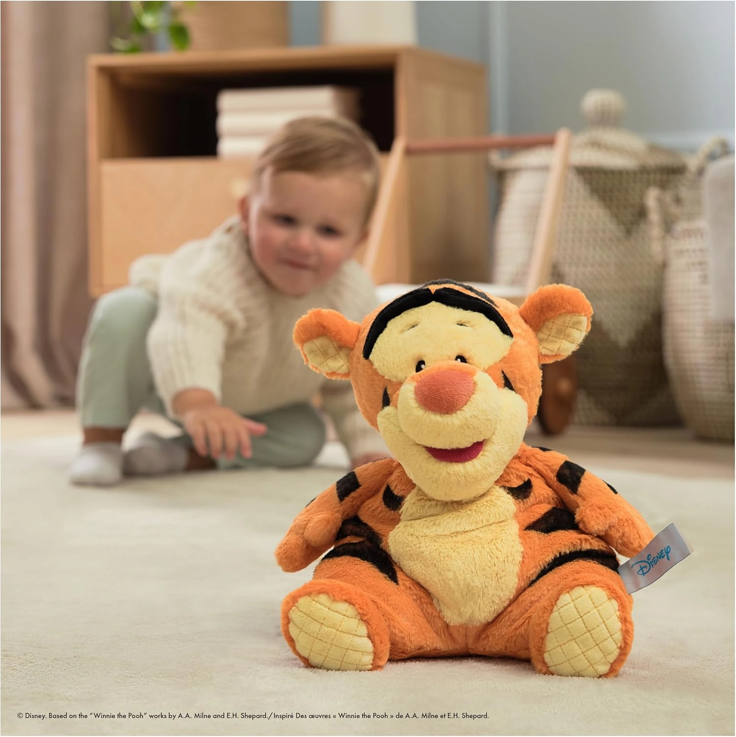 GUND Disney Official Tigger Oh So Snuggly Plush, Winnie The Pooh, Tigger Tiger Stuffed Animal for Ages 1 and Up, Orange, 12.5”