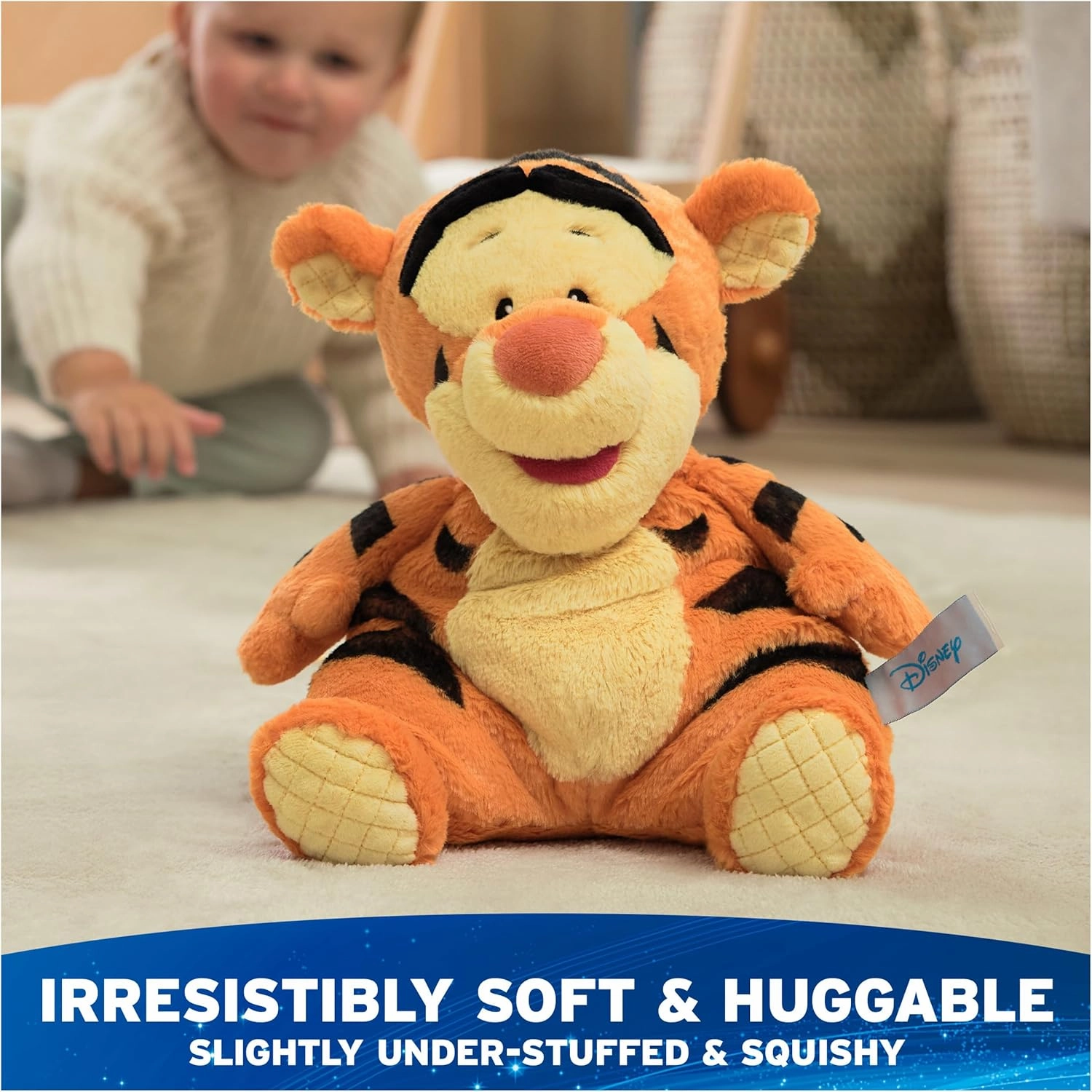 GUND Disney Official Tigger Oh So Snuggly Plush, Winnie The Pooh, Tigger Tiger Stuffed Animal for Ages 1 and Up, Orange, 12.5”
