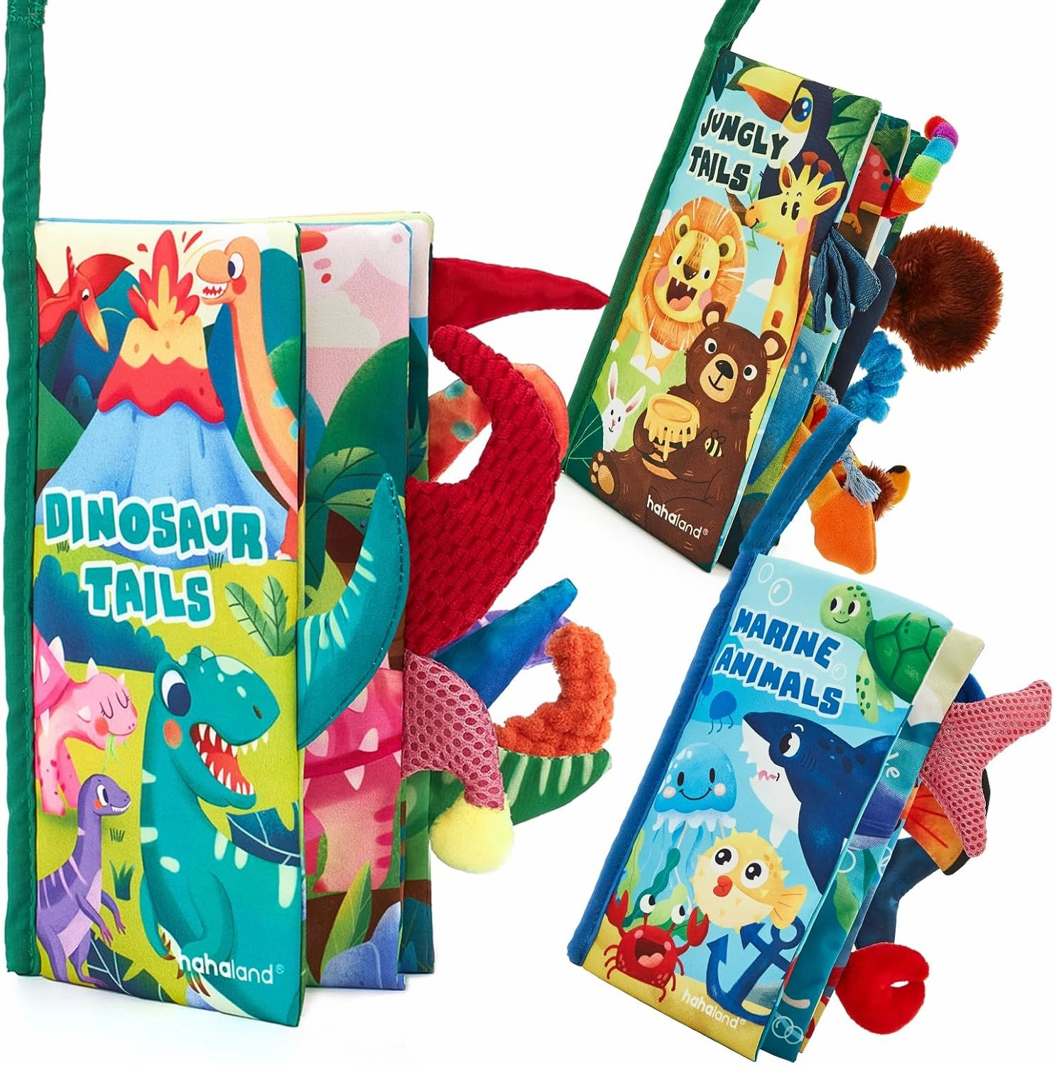 hahaland Baby Books 0-6 Months,Infant Tummy Time Toy High Contrast Sensory Baby Toys 6 to 12 Months Touch Feel Book Gift Christmas Stocking Stuffers for Boy Girl 0-3 Months Book Early Learning Toy