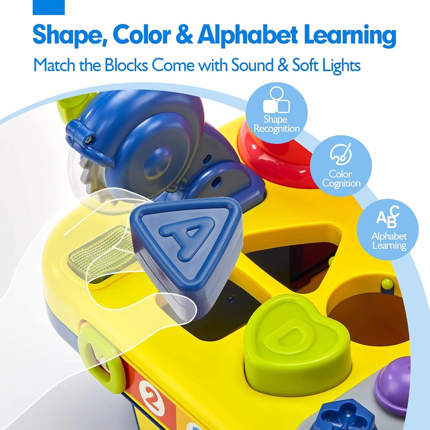 hahaland Toddler Toys for Boys Girls Gifts for Ages 2 Multifunctional Music Light Workbench for Baby Boy Toy for 2-Year-Old