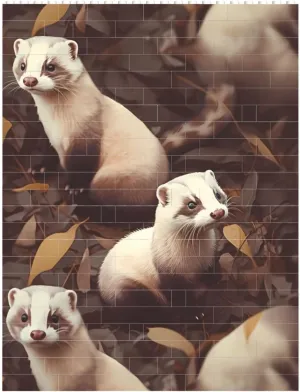 Hairy Ferret Building Block Puzzle Personalized Building Bricks for Adults Block Puzzle Building DIY Brick Block Puzzles Valentine's Day Gifts for Home Decor Brick Puzzle