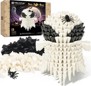 Halloween 3D Soft Building Blocks, Soft Assembling Building Kits Pressure-Relief Toys Interlocking Block Sets (Brick-Boo Ghost)