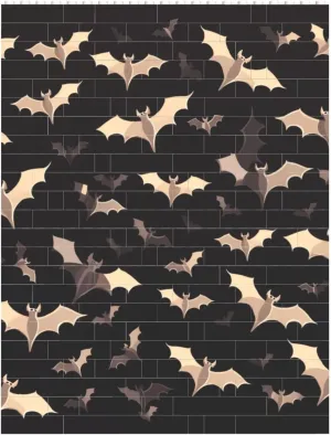 Halloween Flying Bats Building Block Puzzle Personalized Building Bricks for Adults Square Shaped DIY Brick Block Puzzles Valentine's Day Gifts for Home Decor Brick Puzzle
