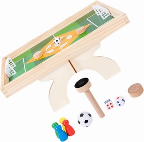 HANABASS Dual Chess Football Table Game Set for Boys and Girls Wooden Chess Toys Enhance Concentration Ideal for Family Time