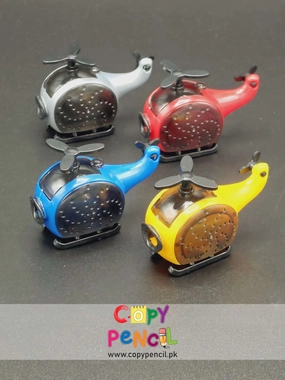 Helicopter shaped fancy pencil sharpeners for boys