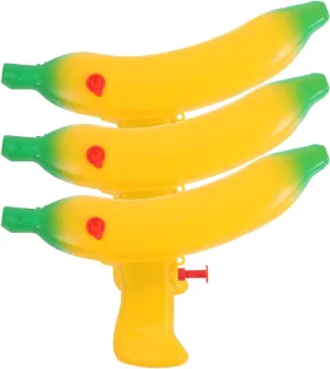 Hemoton 3pcs Banana Shape Water Soaker for Kids, Mini Squirt Soaker for Outdoor Pool, Beach, Backyard Water Play, Compact Summer Toys for Boys and Girls