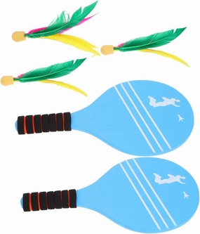 HEMOTON 1 Set Badminton Set Includes Rackets Shuttlecocks and Carry Bag for Indoor and Outdoor Play Durable Portable Games for Beach and Lawn Activities
