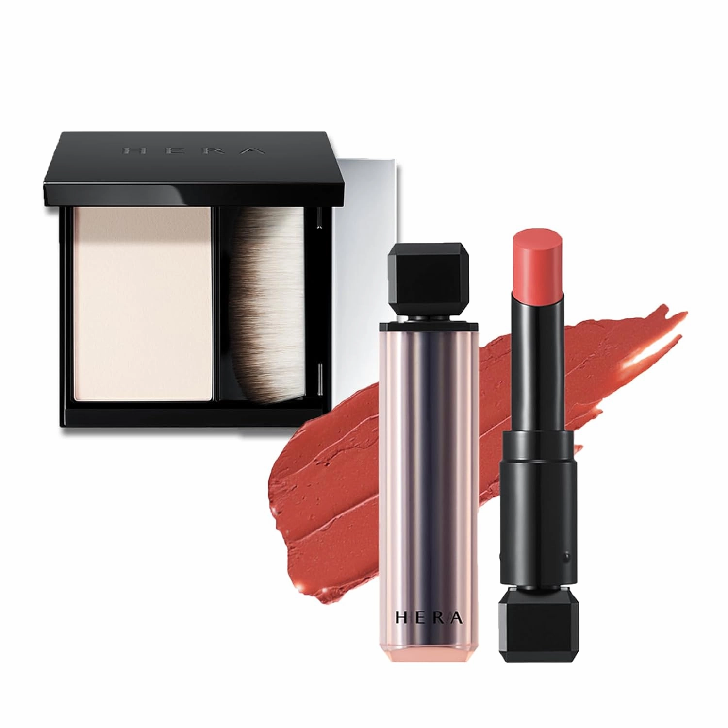 HERA Airy Blurring Powdered Primer and Sensual Powder Matte Lipstick #434 PAMPAS