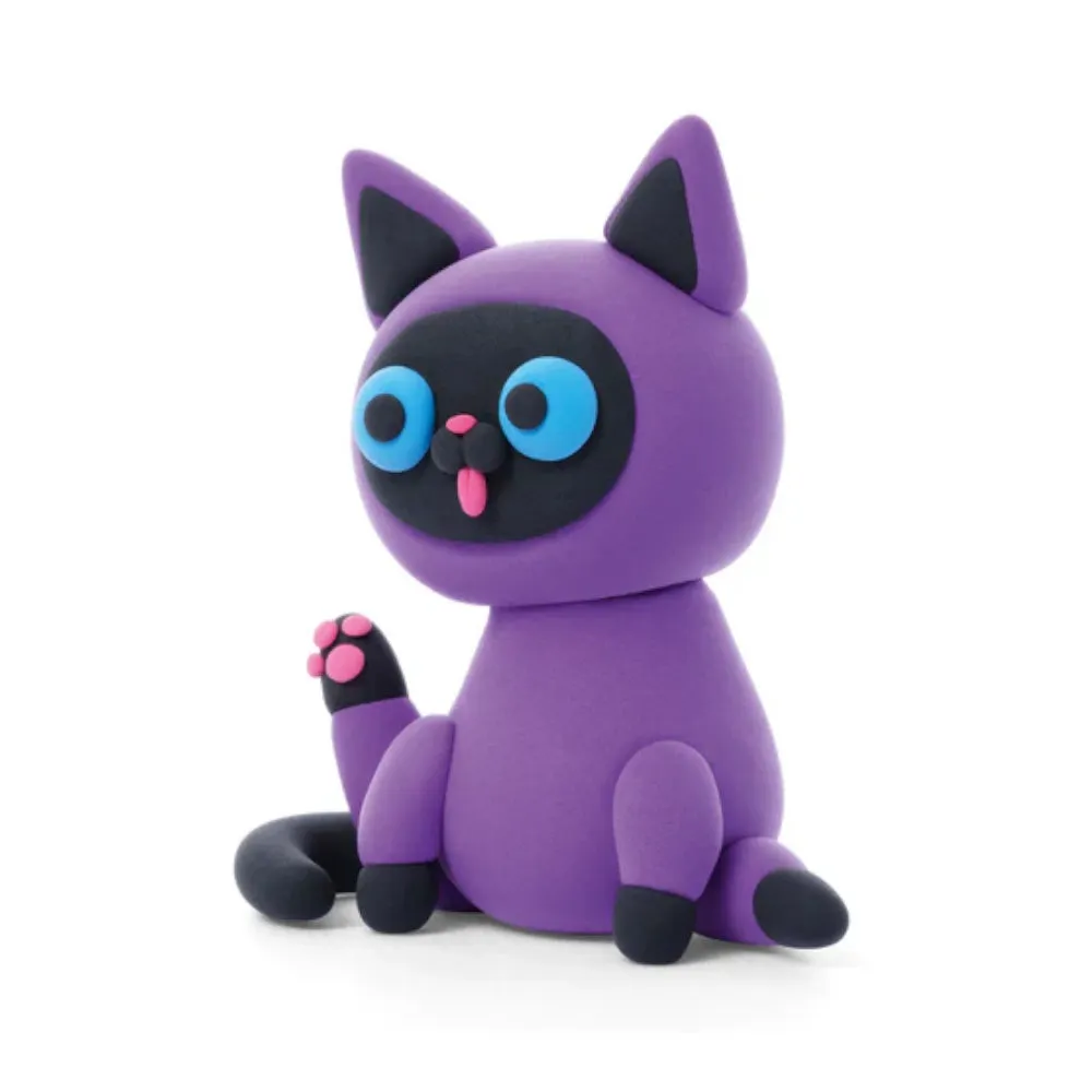 Hey Clay Fluffy Pets - Siamese Cat, 3 Cans