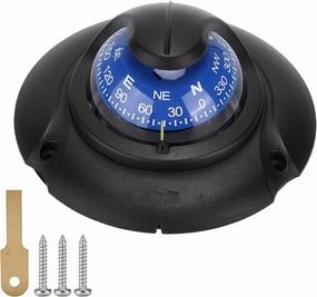 High Accuracy Multi Function Magnetic with LED Light, Flush Mount Design for Marine, Boat, Yacht, Outdoor Hiking, Metal Survival Gear, Suitable for Kids