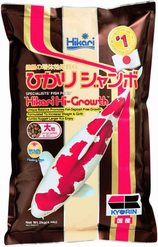 Hikari Hi-Growth Koi Fish Food Floating Pellets, Large (4.4 Pounds)