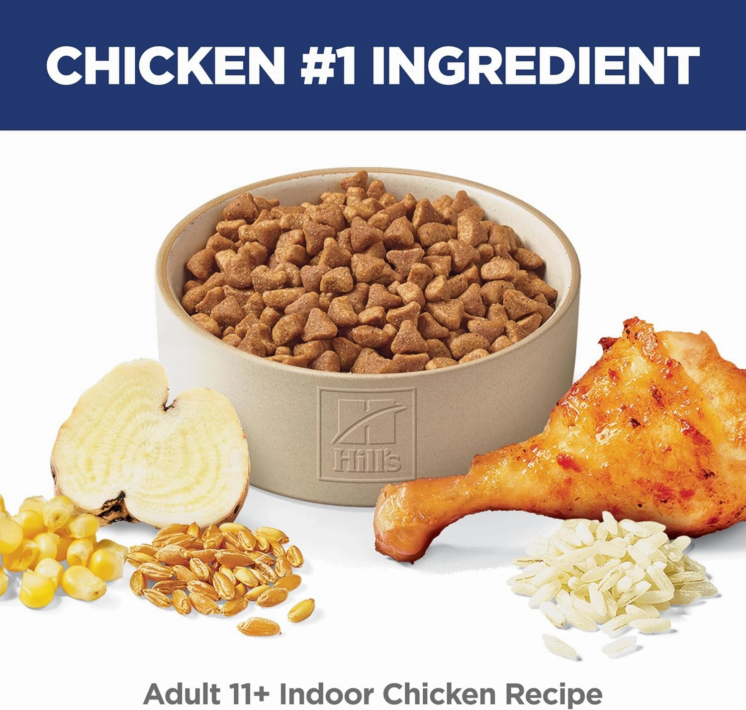 Hill's Science Diet Indoor, Senior Adult 11 , Easy Litter Box Cleanup, Dry Cat Food, Chicken Recipe, 3.5 lb Bag