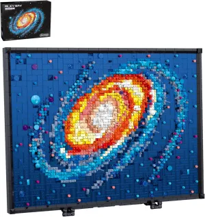 HJPLPXH Milky Way Galaxy Micro Mini Building Block Art Model, Mini Bricks Sets Creative Ideals Gifts for 12  Boys Girls Adults (2438PCS)