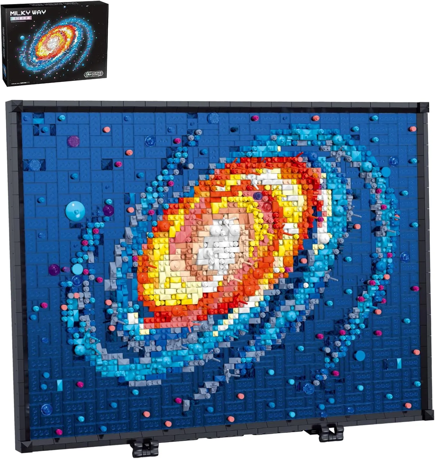 HJPLPXH Milky Way Galaxy Micro Mini Building Block Art Model, Mini Bricks Sets Creative Ideals Gifts for 12  Boys Girls Adults (2438PCS)