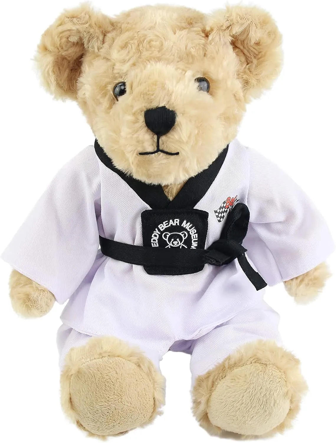 Houwsbaby Taekwondo Teddy Bear Stuffed Animal Karate Bear Martial Arts Plush Toy Adorable Gifts for Taekwondo Kids Black Belt Presents for Girls and Boys,8''