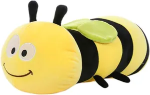 HYL World 17.7 Inches Cute Stuffed Bee Plush Bumblebee Animal Toy Pillow