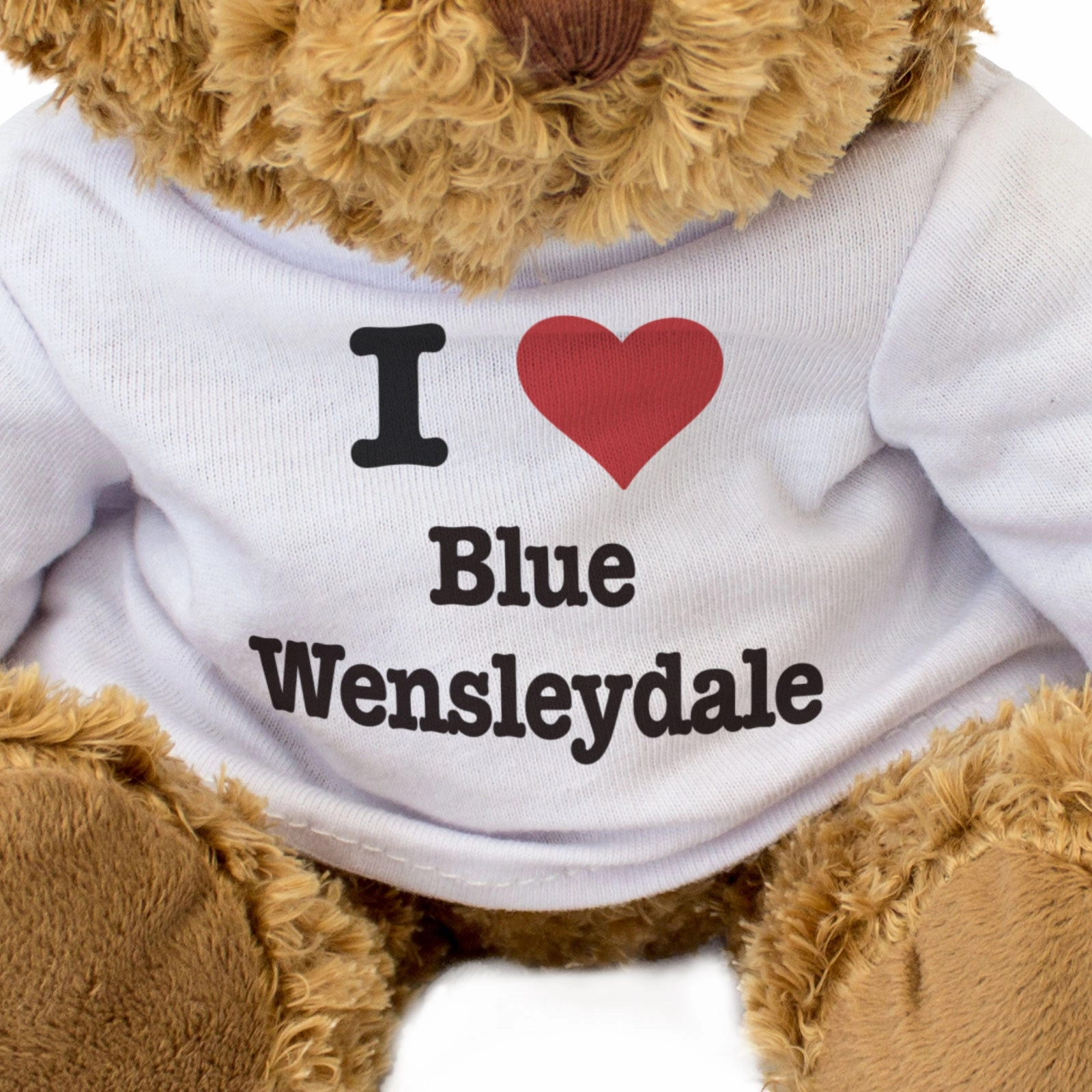 I LOVE BLUE WENSLEYDALE - Teddy Bear - Cute Cuddly Soft Adorable - Gift Present