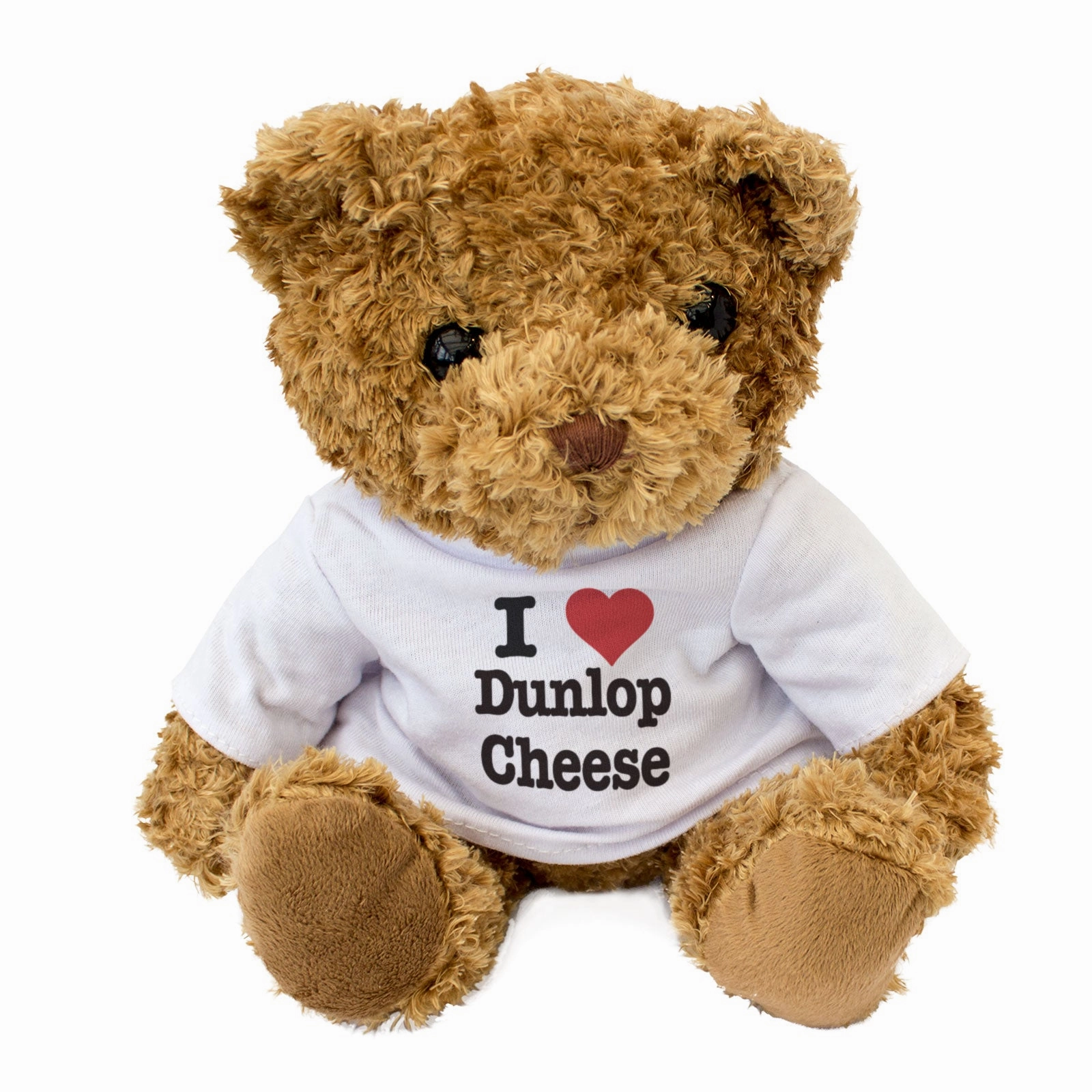 I LOVE DUNLOP CHEESE - Teddy Bear - Cute Cuddly Soft Adorable - Gift Present