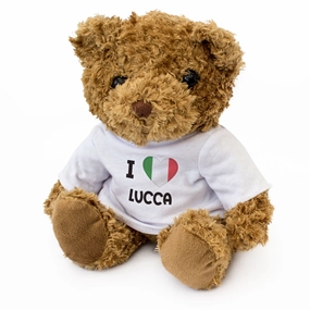 I LOVE LUCCA (ITALY FLAG) - Teddy Bear - Cute Cuddly Soft - Gift Present