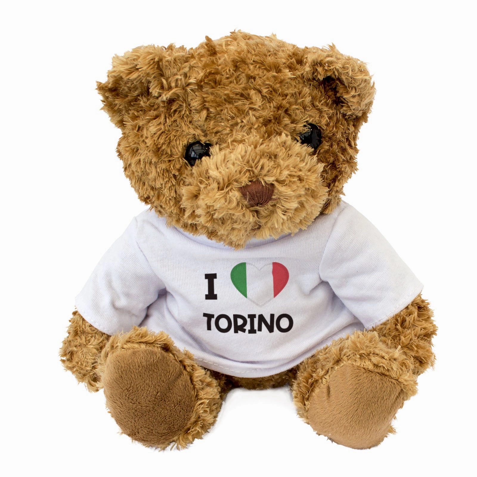 I LOVE TORINO (ITALY FLAG) - Teddy Bear - Cute Cuddly Soft - Gift Present