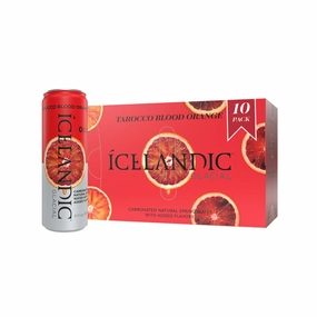 Icelandic Glacial Sparkling Water, Tarocco Blood Orange, 330 ml / 11.1 Fl Oz Cans (Pack of 10)