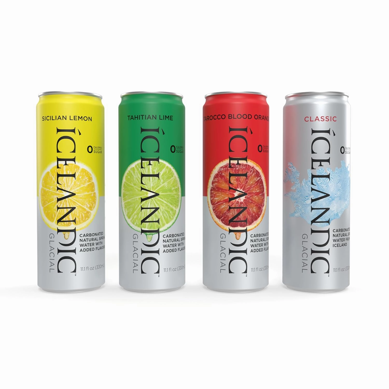 Icelandic Glacial Sparkling Water, Tarocco Blood Orange, 330 ml / 11.1 Fl Oz Cans (Pack of 10)