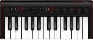 IK Multimedia iRig Keys 2 Mini portable keyboard MIDI controller with 25 velocity-sensitive synth-action mini keys and headphone output, for iPhone, iPad, Mac, PC, Android
