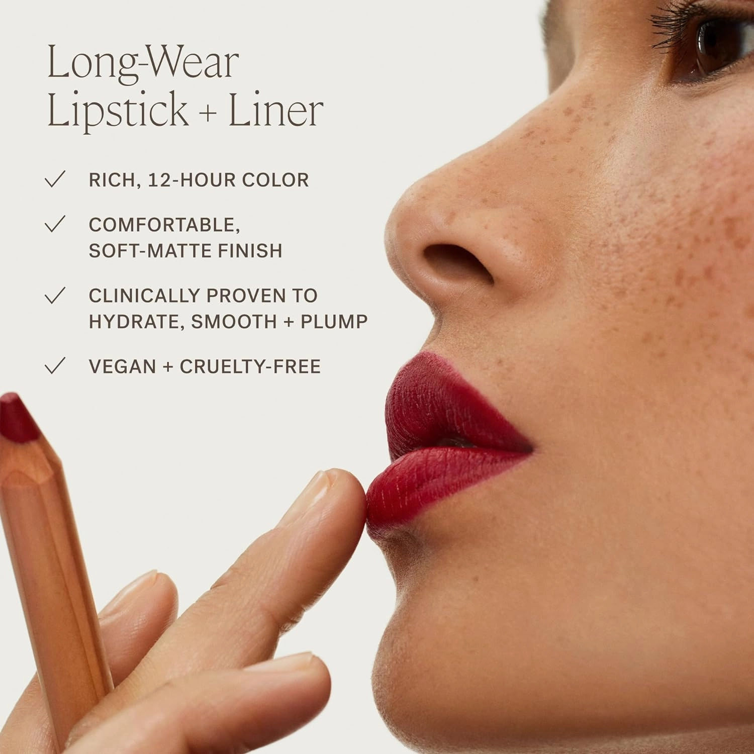 ILIA - Lip Sketch Hydrating Crayon | Hydrate, Plump, Smooth, Strengthen | Long Lasting up to 12-Hours, Bleed-Resistant, Soft-Matte | Barrier-Building, Non-Toxic, Cruelty-Free (Pampas)
