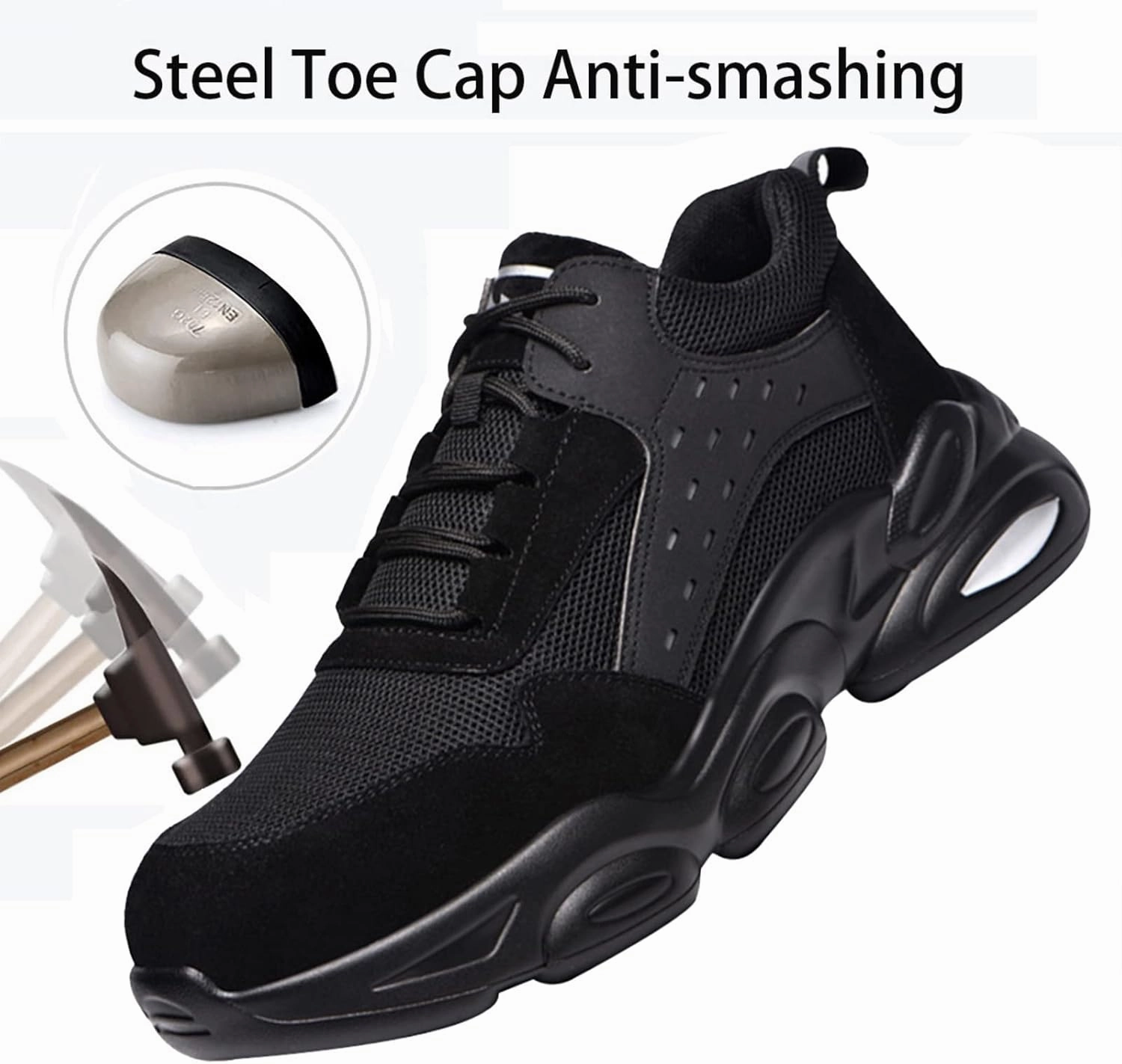 Indestructible Shoes for Women,for Industrial & Construction Site, Drivers, Factories, Kitchens, Gas Stations,