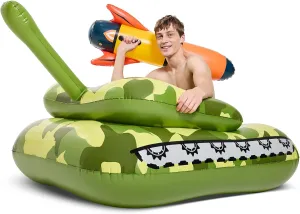 Inflatable Pool Fighting Toy, Tank Pool Float for Children and Adults, Water Game Float for Swimming Party Hit to Score Fun