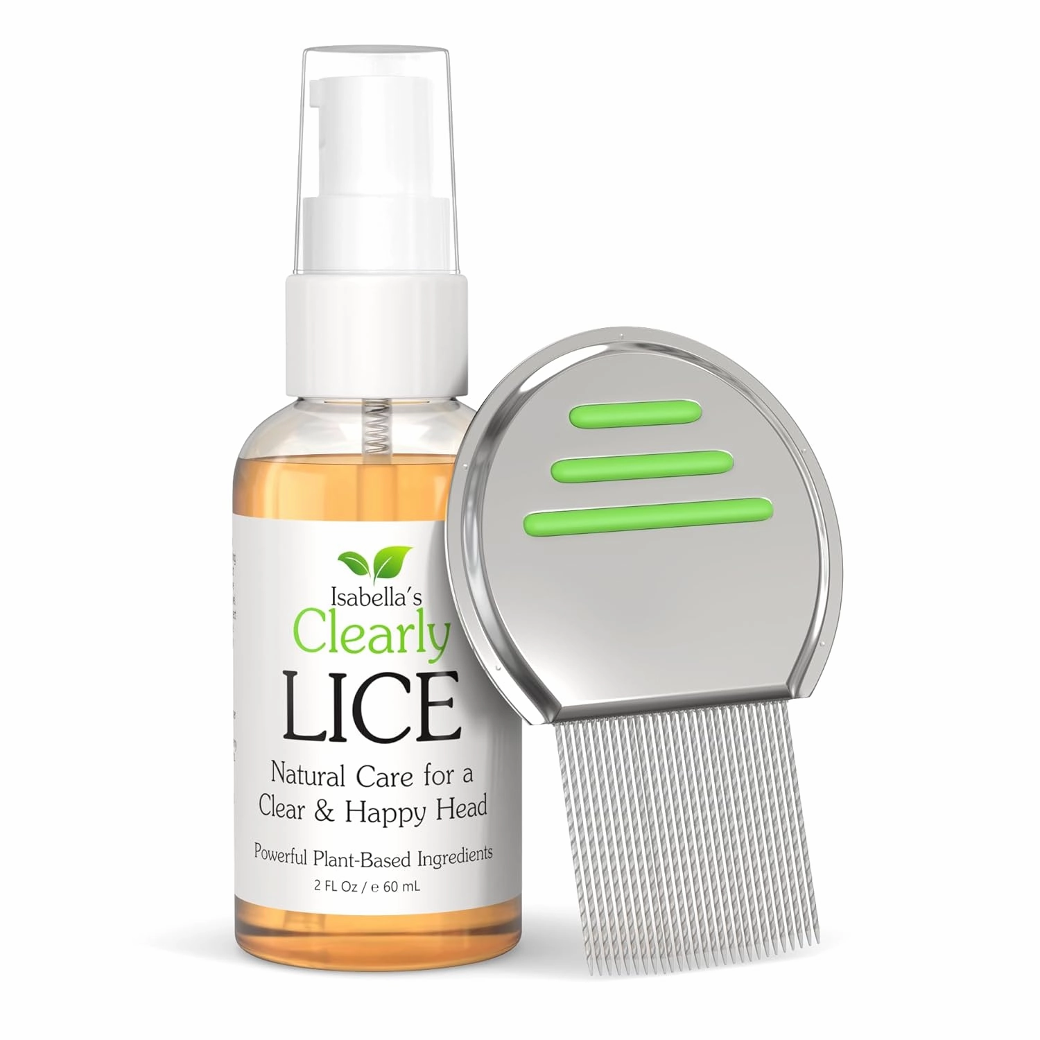 Isabella's Clearly LICE, Blend of Natural and Essential Oils | Non Toxic Scalp Oil for Lice and Nits with Metal Nit Comb (Included) | Neem, Rosemary, Cedarwood | for Adults and Kids | Made in USA