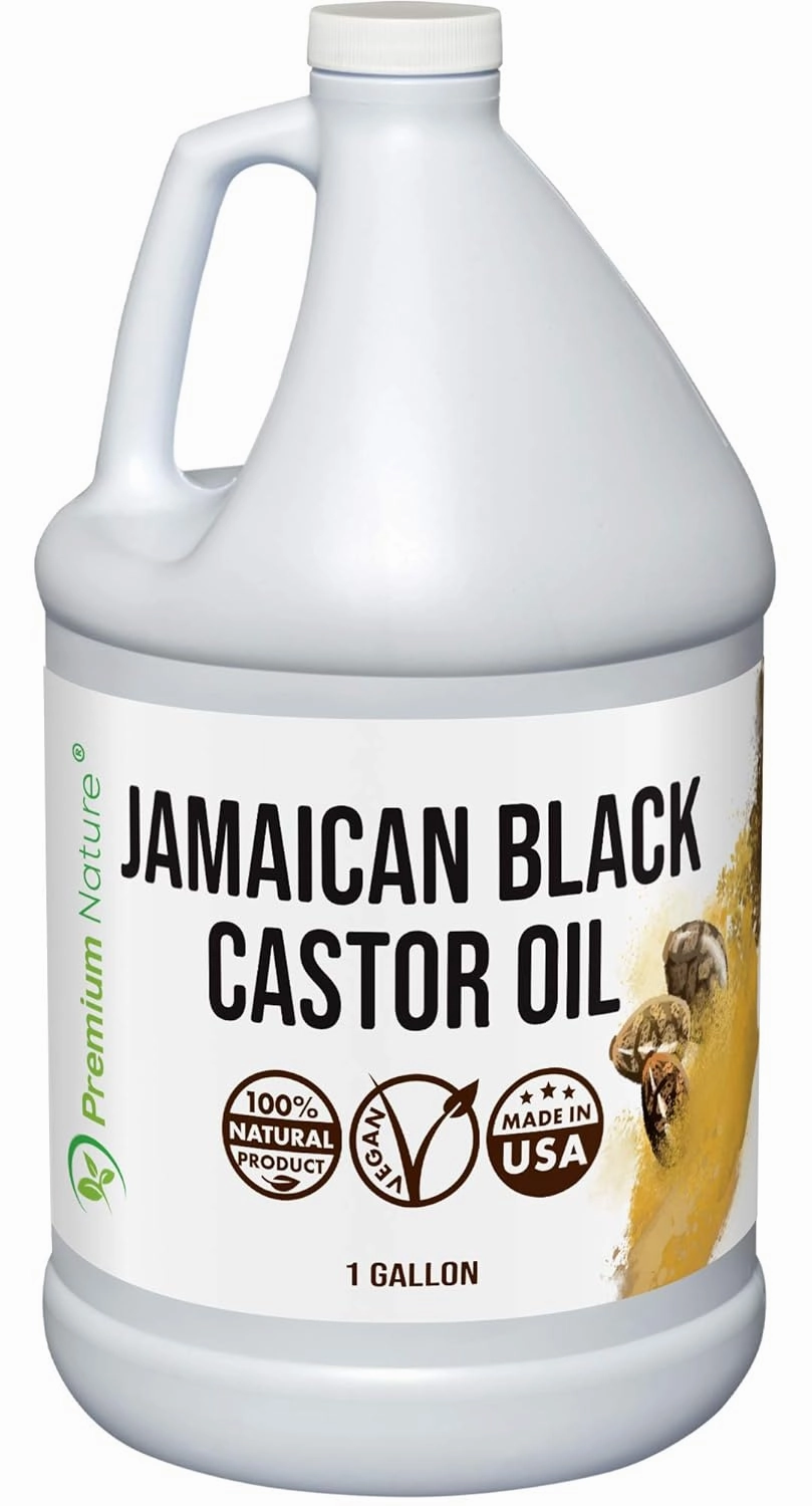 Jamaican Black Castor Oil - Hair & Beard Growth, Edge Control, Natural Cold Pressed Organic Oil for Hair, Skin & Natural Products - 1 Gallon (Packing May Vary)