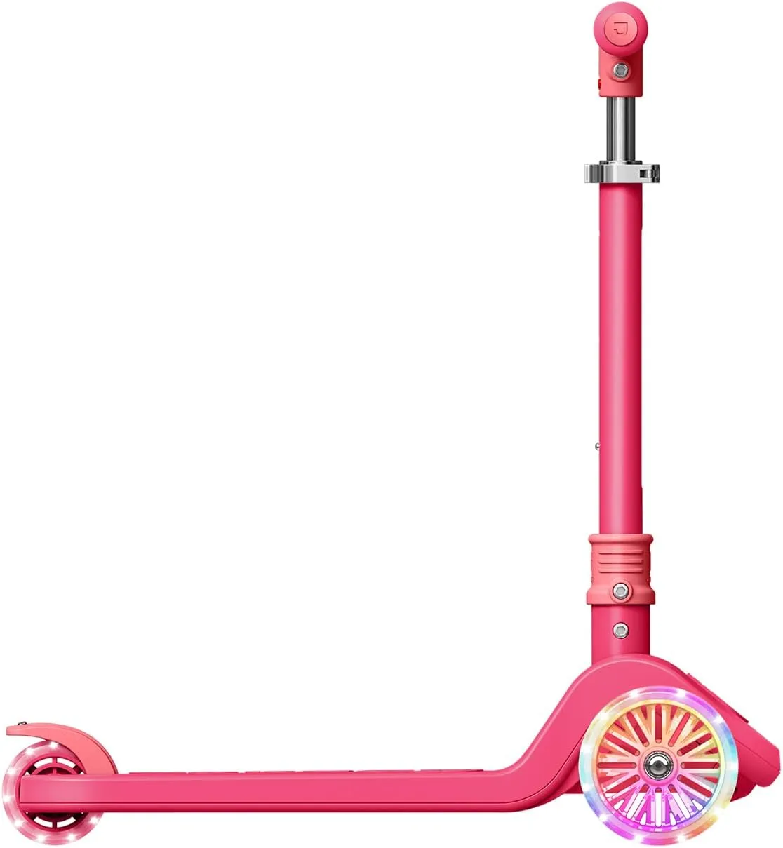 Jetson 3-Wheel Light-Up Kick Scooter, Lights on Stem & Wheels, Height Adjustable Handlebar, Rear Brake, Foldable, Ages 3 