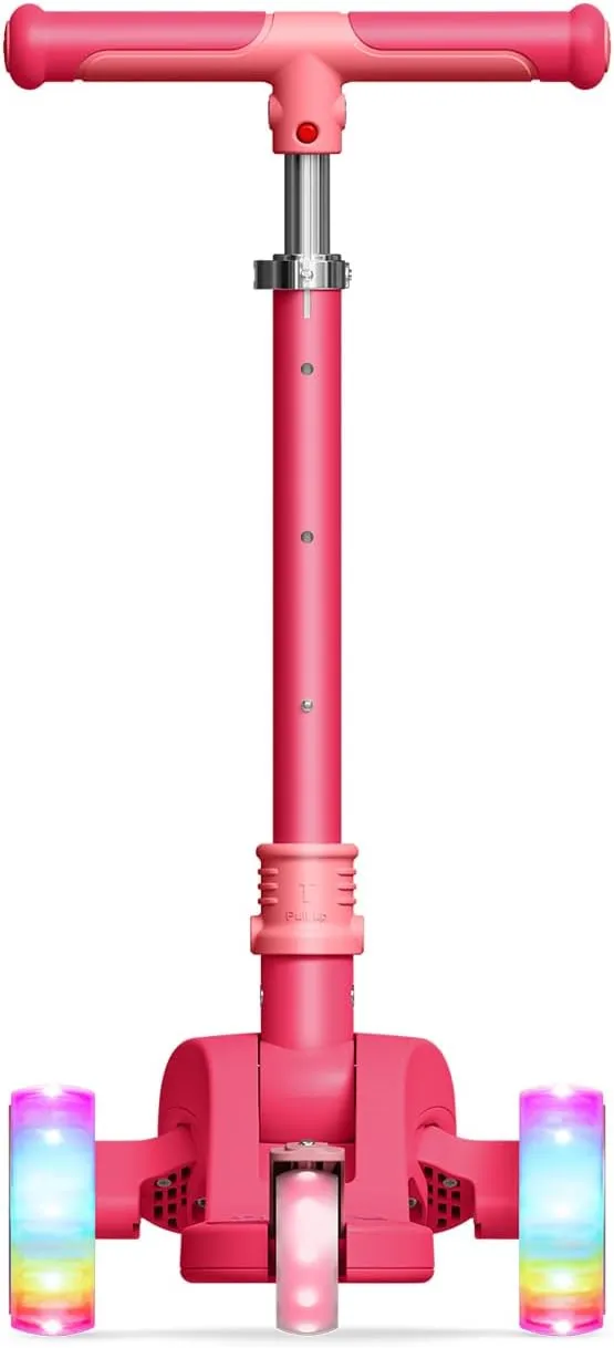 Jetson 3-Wheel Light-Up Kick Scooter, Lights on Stem & Wheels, Height Adjustable Handlebar, Rear Brake, Foldable, Ages 3 