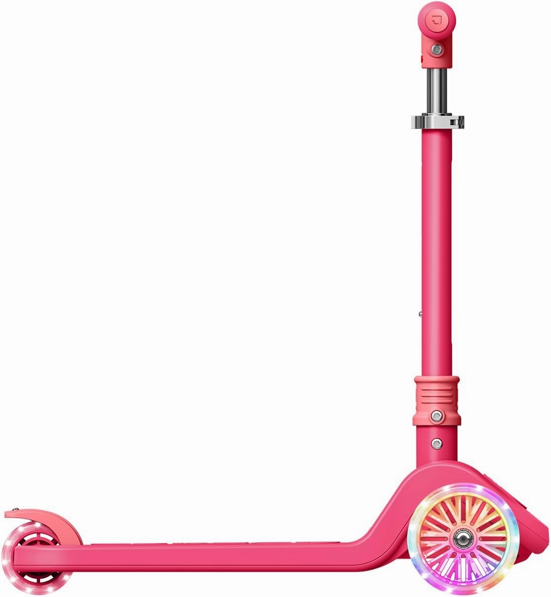 Jetson 3-Wheel Light-Up Kick Scooter, Lights on Stem & Wheels, Height Adjustable Handlebar, Rear Brake, Foldable, Ages 3 