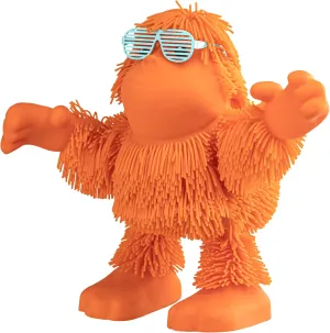 Jiggly Pets Kids’ Tan-Tan The Rubbery Dancing Orangutan Toy, Full Body Movement, Booty Shaking, Jungle Music, Sound Effects, Fantastic Stretchy Hair, Bright Orange, Ages 4 