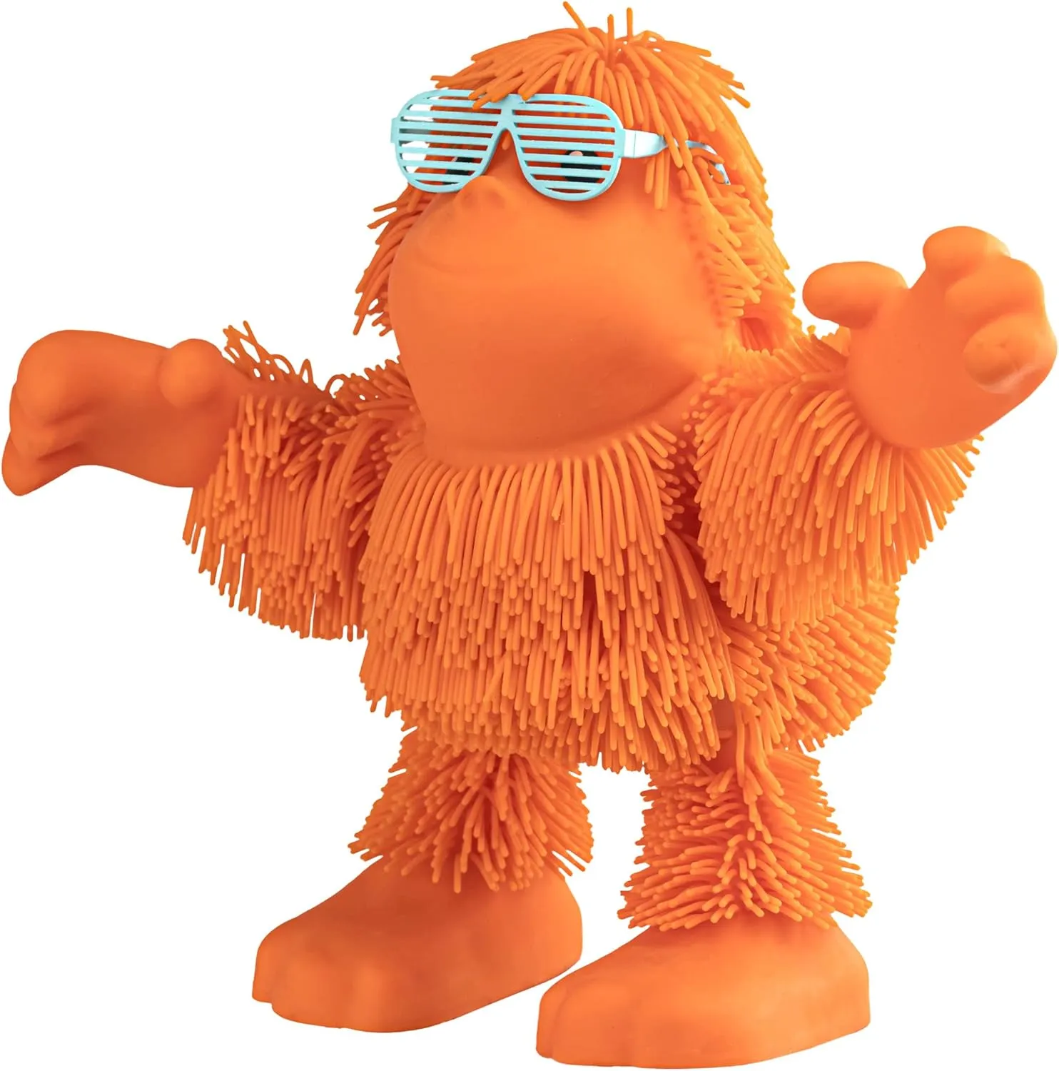 Jiggly Pets Kids’ Tan-Tan The Rubbery Dancing Orangutan Toy, Full Body Movement, Booty Shaking, Jungle Music, Sound Effects, Fantastic Stretchy Hair, Bright Orange, Ages 4 