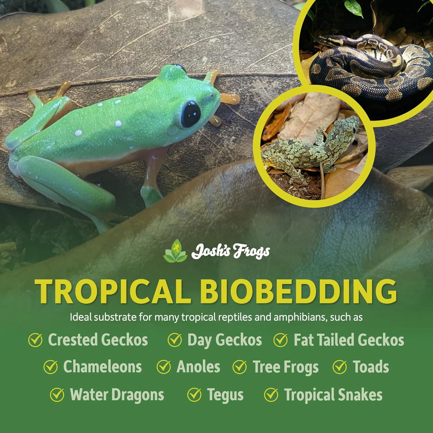 Josh's Frogs BioBedding Tropical Bioactive Substrate (4 Quarts)