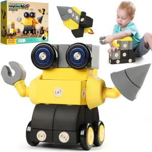 Joyfresh Big Magnetic Building Blocks for Toddlers, Large Foam Block 30pcs for Kids 2 3 4 5 6 Years Old, Magnet EVA Blocks Toy for Boys Girls