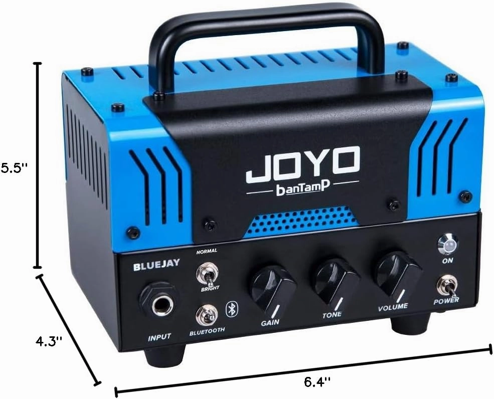 JOYO Bluejay BanTamp Series Mini Amp Head 20 Watt Preamp 2 Channel Hybrid Tube Guitar Amplifier with Bluetooth