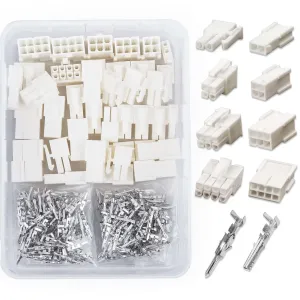 JRready ST6519 238Pcs Pin Connector Kit Wire Automotive Electrical Male Female Connector 18-24AWG Terminals Pin and Sockets Molex Mini-Fit 4.2pitch
