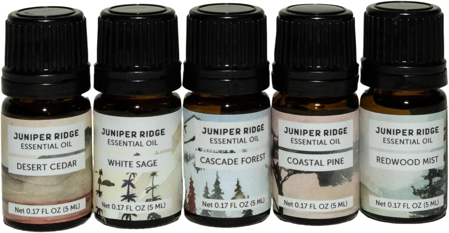 Juniper Ridge Coastal Pine Essential Oil - Refreshing Fragrance with Pine, Citrusy Conifer, & Ocean Air Notes - 5ml - Packaging May Vary