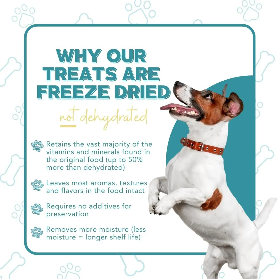 Just Turkey, Bison, Beef Freeze Dried Dog Treats USA Sourced and Small Batch -Human-Grade, All Natural Single Ingredient Dog Treat without Artificial Preservatives, Grain Free -9oz, 3-Pack
