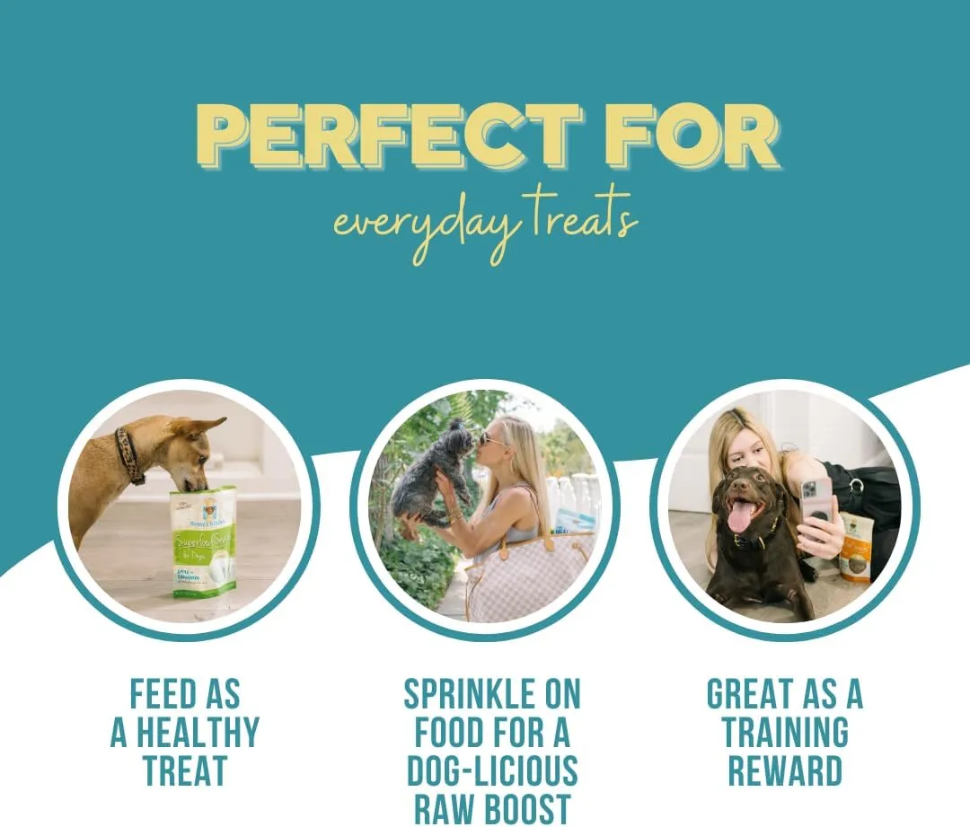 Just Turkey, Bison, Beef Freeze Dried Dog Treats USA Sourced and Small Batch -Human-Grade, All Natural Single Ingredient Dog Treat without Artificial Preservatives, Grain Free -9oz, 3-Pack