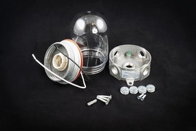 KASON 1803 LIGHT FIXTURE WITH LEXAN GLOBE WITH HARDWARE KIT