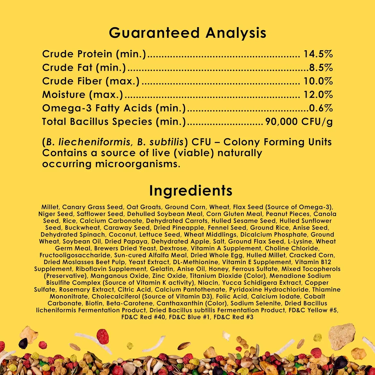 Kaytee Fiesta Parakeet Food, Nutritious and Fun Blend, Supports Skin, Feather, Digestion, Brain and Heart Health, 4.5 pounds
