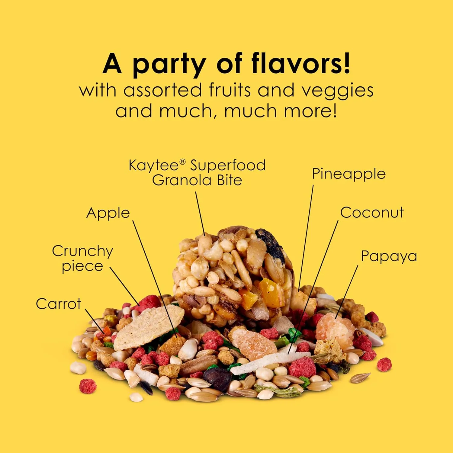 Kaytee Fiesta Parakeet Food, Nutritious and Fun Blend, Supports Skin, Feather, Digestion, Brain and Heart Health, 4.5 pounds